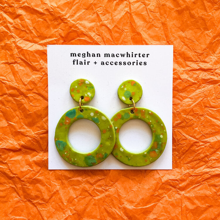 Round Ceramic Earrings by Meghan Macwhirter