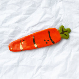 Ceramic Carrot Hair Clip by Meghan Macwhirter