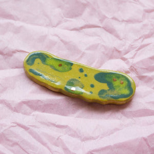 Ceramic Pickle Hair Clip by Meghan Macwhirter