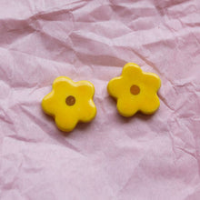 Load image into Gallery viewer, Flower Stud Ceramic Earrings by Meghan Macwhirter
