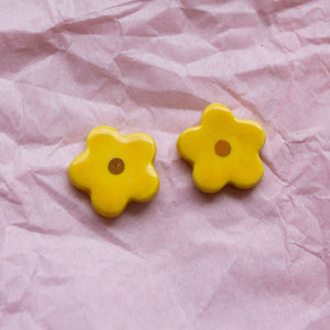 Flower Stud Ceramic Earrings by Meghan Macwhirter