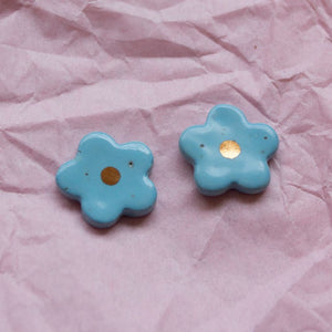 Flower Stud Ceramic Earrings by Meghan Macwhirter