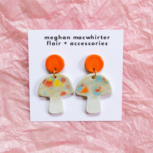 Load image into Gallery viewer, Mushroom Ceramic Earrings by Meghan Macwhirter
