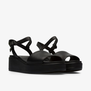 Camper Platform Sandals: Black