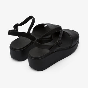 Camper Platform Sandals: Black
