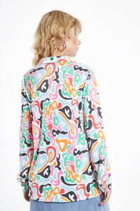 Multi Abstract Textured Blouse