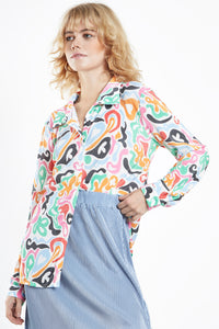 Multi Abstract Textured Blouse