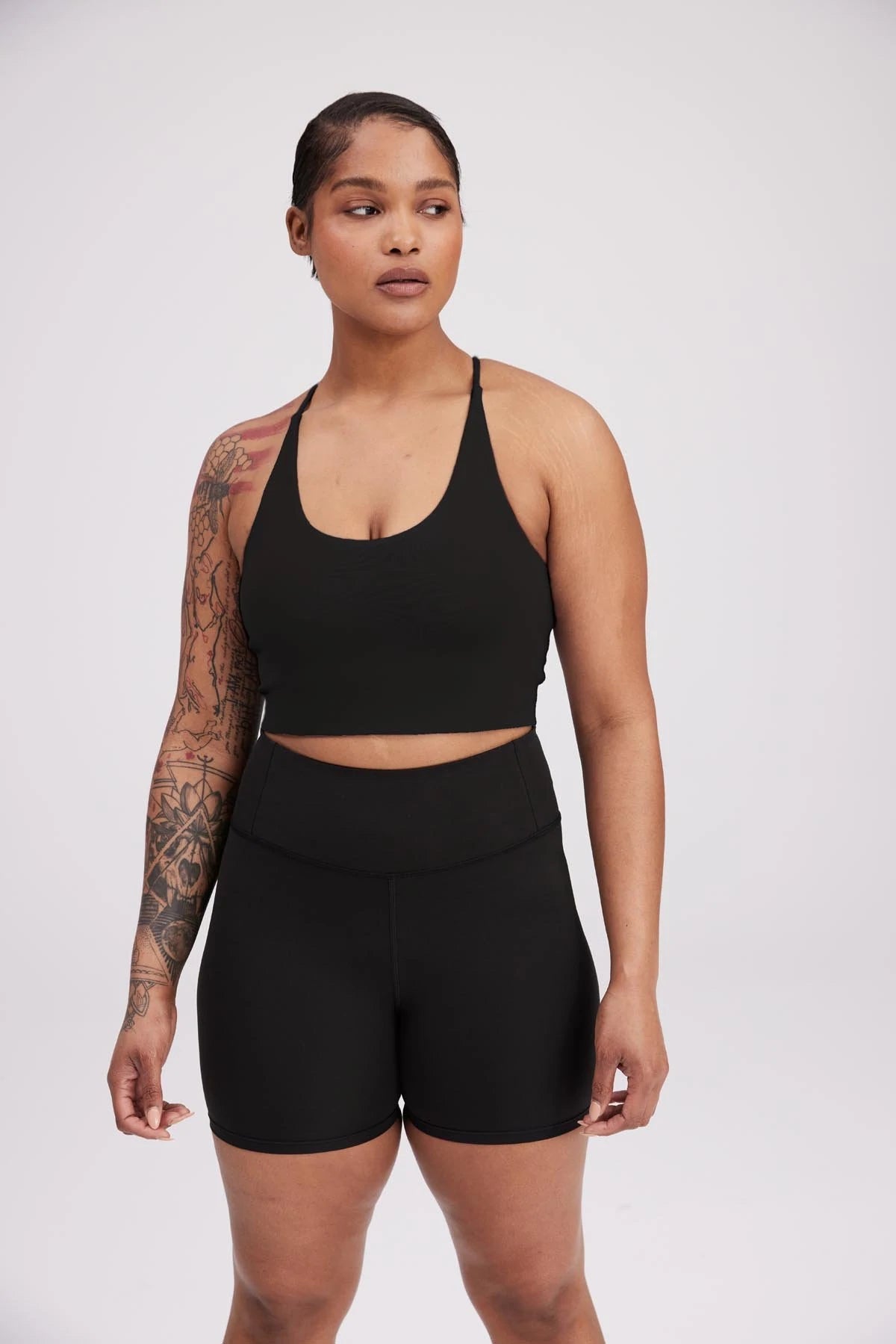Girlfriend collective 2024 black shorts