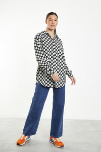 Sixties Floral Power Blouse
