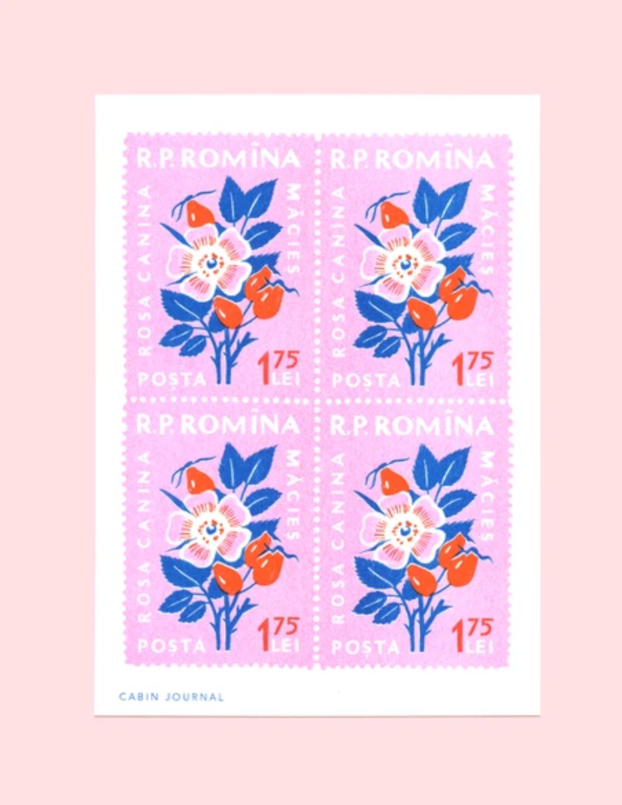 Rose Stamp Mini Print