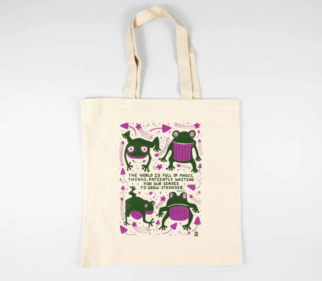 Frogs and Mushrooms Tote