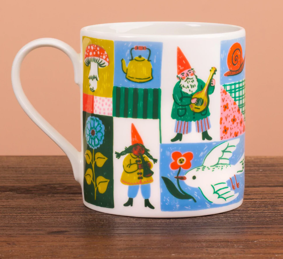 Patchwork Gnomes Ceramic Mug