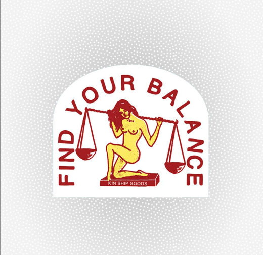 Find Your Balance Sticker