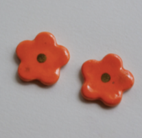 Load image into Gallery viewer, Flower Stud Ceramic Earrings by Meghan Macwhirter
