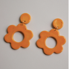 Load image into Gallery viewer, Daisy Ceramic Earrings by Meghan Macwhirter
