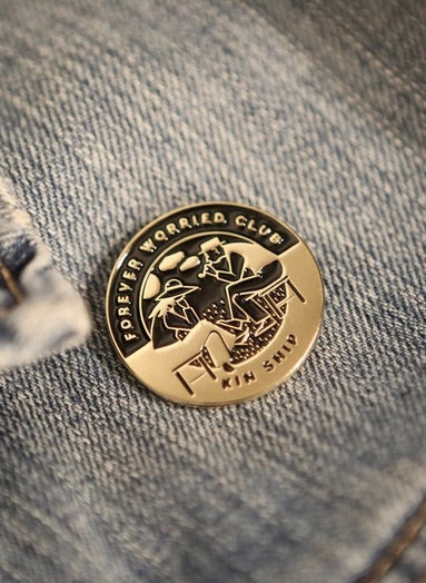 Forever Worried Club Pin
