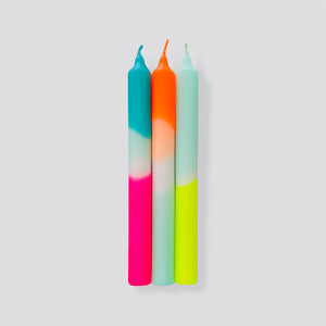 Rainbow Kisses: Taper Candle Trio