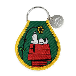 Snoopy Doghouse Embroidered Patch Keychain