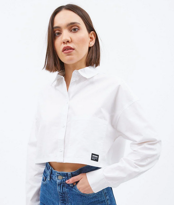 Cropped Boxy Blouse by Dr. Denim