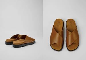 Camper Sandal: Walnut Leather