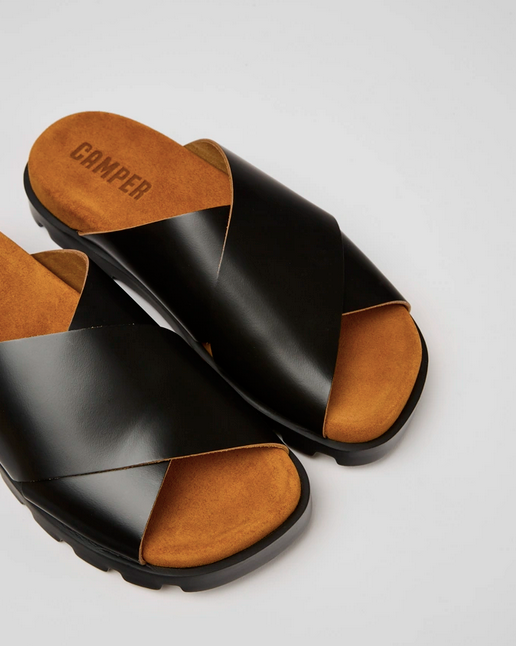 Camper Sandal: Onyx Leather