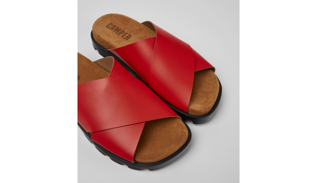 Camper Sandal: Cherry Leather