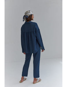 Deep Sea Linen Trouser