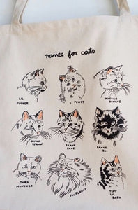 XL Tote: Names for Cats