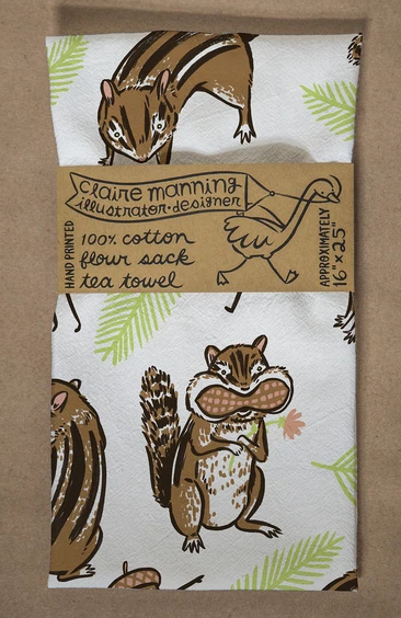 Tea Towel: Chipmunks