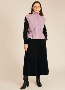 Lilac Corduroy Quilted Vest