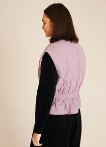 Lilac Corduroy Quilted Vest