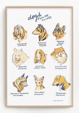 Dog Feelings Risograph Print