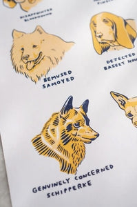 Dog Feelings Risograph Print