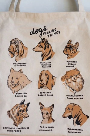 XL Tote: Dog Feelings