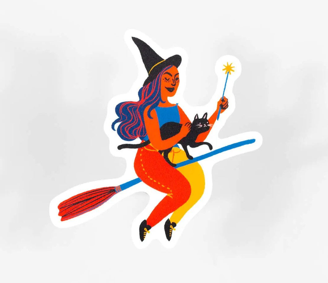 Whimsical Witch Sticker