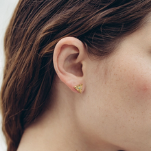 Load image into Gallery viewer, Turquoise Triangle Studs
