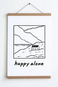 Happy Alone Print