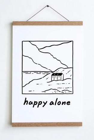 Happy Alone Print