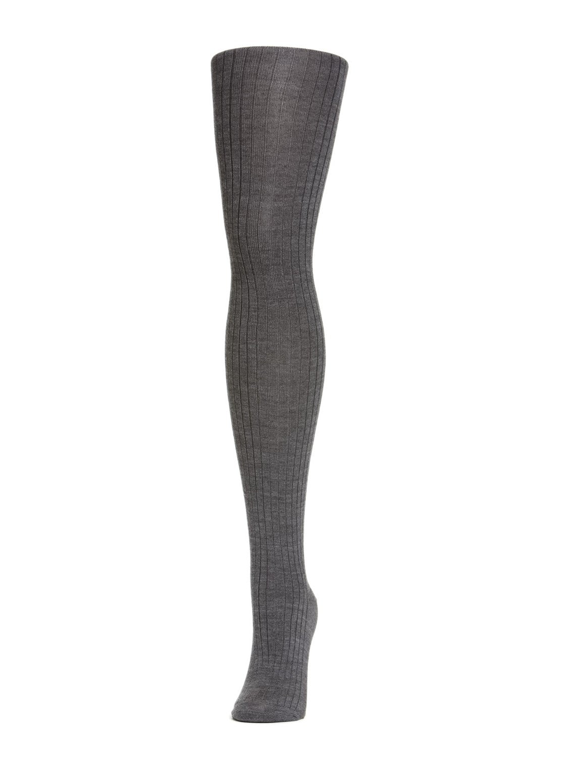 Grey Ribbed Wool Tights Girl on the Wing