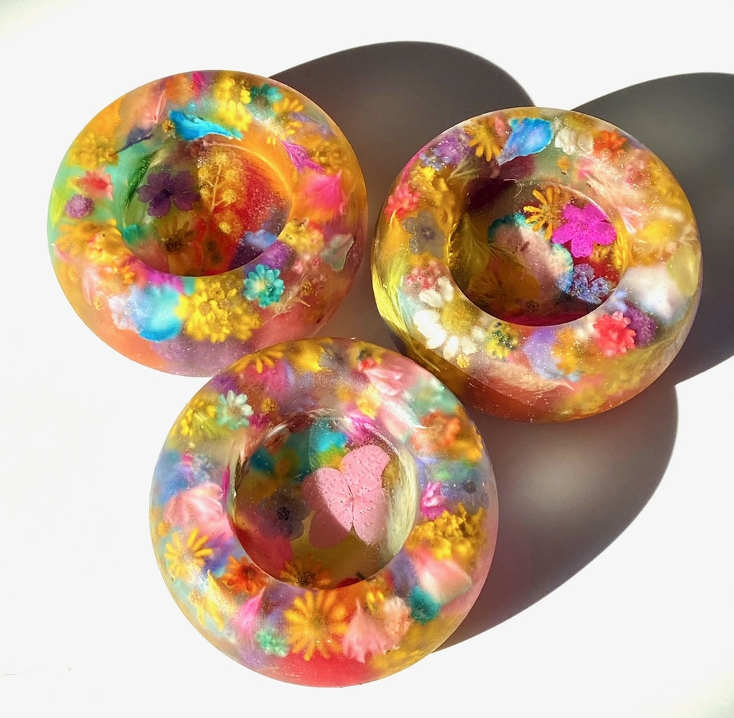Frosted Candle Holder by Eau Claire Resin