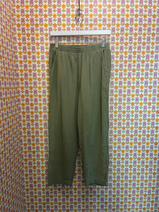 Cotton Gauze Easy Fit Cropped Trouser