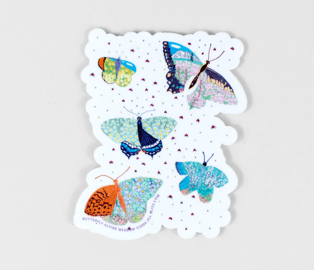 Butterfly Meadow Sticker