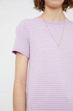 Load image into Gallery viewer, Slinky Knit Lilac Stripe Tee
