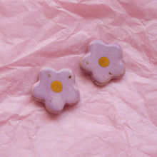 Load image into Gallery viewer, Daisy Stud Ceramic Earrings by Meghan Macwhirter
