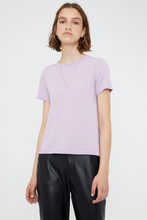 Load image into Gallery viewer, Slinky Knit Lilac Stripe Tee
