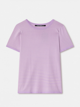Load image into Gallery viewer, Slinky Knit Lilac Stripe Tee
