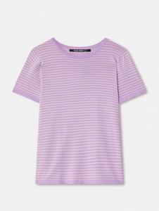 Slinky Knit Lilac Stripe Tee