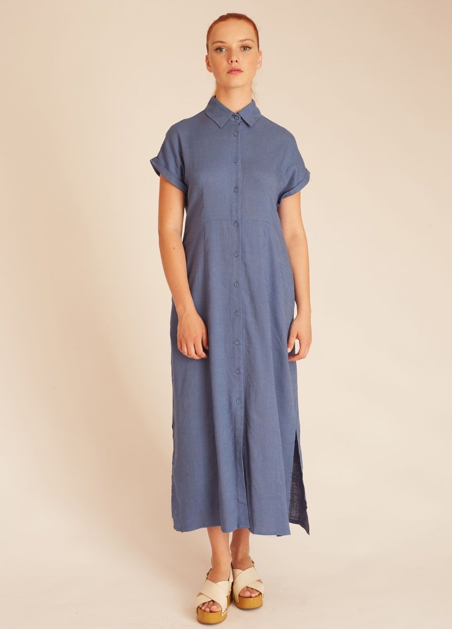 Classic Shirt Dress in Nuage