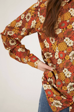 Load image into Gallery viewer, Marigold Retro Floral Blouse
