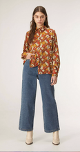 Load image into Gallery viewer, Marigold Retro Floral Blouse
